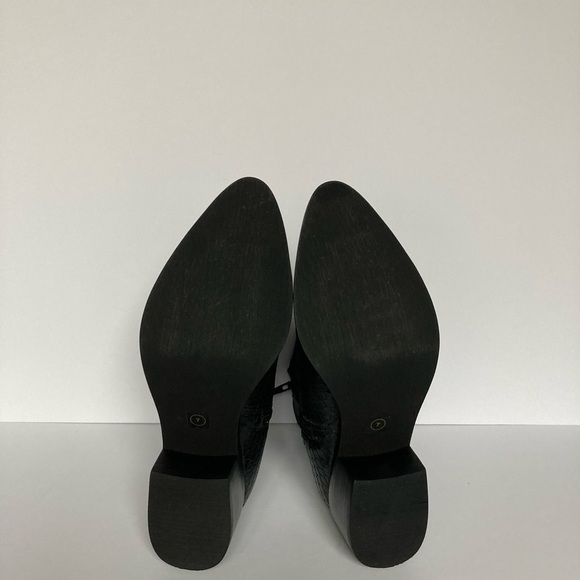 NWOT MADDEN Black Leather Ankle Boots - Steven by Steve Madden - Picture 4 of 6